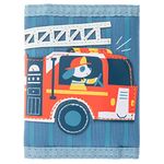 Stephen Joseph, Kids Unisex Wallet, Toddler Wallet for Boys and Girls with Applique Designs, Screen Printed Wallet with Zippered Coin Pocket, Firetruck