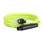 Flexzilla Ball Swivel Whip Air Hose, 1/4" X 4' (1/4" MNPT Ball Swivel X 1/4" FNPT Ends), Heavy Duty, Lightweight, Hybrid, ZillaGreen-HFZ1405YW2B