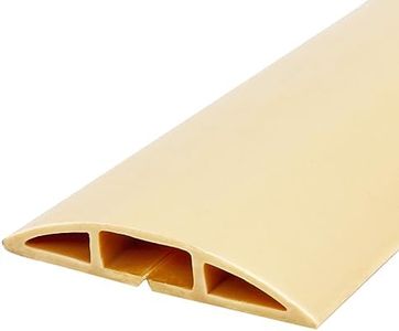 WUTUSENT Floor Cord Cover, Floor Cable Protector, Extension Cord Cover, Protect Wires & Prevent Cable Trips, Cord Concealer, Cable Hider and Cable Raceway. (Tan, 6 FT)