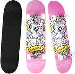 31inch Standard Skateboards 31''x 8'' 7Layer Canadian Maple Cruiser Pro Skate Board for Beginners Kids Boys Girls Teenager (Pony)