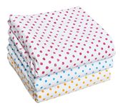 MK Handicraft (PurpleCrown), pack of 3pieces pure breathable cotton and high absorbent Block Print Cribsheet for Newborn Babies, swaddler cum comforter for Infants.(Children: M, 75cmx65cm, Yellow)