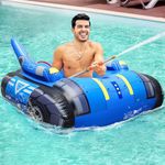 InflateBeasts ππππ πππ Tank Pool Float for Adult with Stainless Steel Water Guns Adult Size Inflatable Chariot Pool Floats Water Toy for Lake Swimming Pool Party Play Games