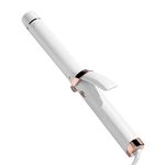 T3 Curl ID 32 mm Digital Ceramic Curling Iron with Smart Touch Interface & Interactive HeatID Technology for Automatic Heat Setting Personalization - Shiny Smooth Curls that Last, White & Rose Gold