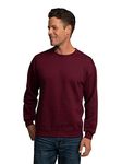 Fruit of the Loom Men's Eversoft Fleece Sweatshirts, Crewneck & Quarter Zip, Moisture Wicking & Breathable, Sizes S-4X, Crewneck-Maroon, X-Large