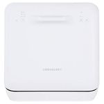 Cookology MCDW2 Small Portable Mini Table Top Dishwasher, 2 Place Settings, 3 Wash Cycles, Touch Control Buttons and ECO Friendly Mode - in White