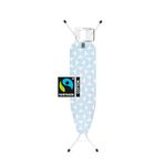 Brabantia Size A Compact Small Ironing Board (43x12 in) 7 Height Options, Adjustable Steam Iron Rest Holder (Fresh Breeze) Non-Slip Feet, Anti-Collapse Child Locks