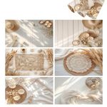 HomeArt 3 Sheet 2 in 1 Marble Product Photography Backdrop 3D Flat Lay Tabletop Double-Sided 20x29 Photo Background PVC Wrinkle Free for Small Products Food, Cosmetics Shoot (Pack of 3, FL - 015)