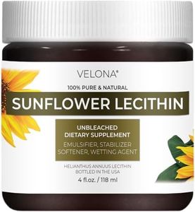 Velona Liquid Sunflower Lecithin by - 4 oz | Food Grade | Unbleached | Emulsifier, Stabilizer, Softener, Smoother, Wetting Agent | Use Today - Enjoy Results