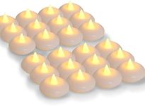 LARDUX Pack of 24 LED Floating Candles - 2 Inch Flameless Small Plastic Floating Tea Lights for Bathtub Swimming Pool Vase Centerpiece Decoration