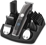 Beard Trimmer Mens Hair Clippers,11-in-1 Cordless Face Nose Body Haircut Kit, Electric Rechargeable Waterproof Shaver with LED Display for Kids Adults