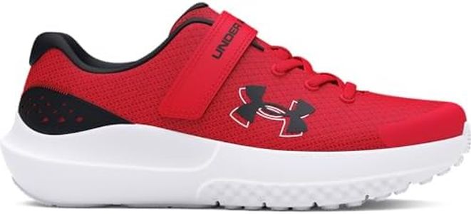 Under Armour Boys' Pre School Surge 4 Alternate Closure, (600) Red/Black/Black, 12, US