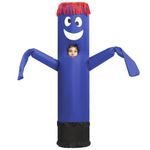 Spooktacular Creations Inflatable Costume Tube Dancer Wacky Waiving Arm Flailing Halloween Costume Child Size (Blue)