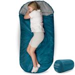 Kids Sleeping Bag by Highlander - Rectangular Style - Lightweight 882g - Ultrasoft and Spacious - All Season Junior Warm Snuggle Sleeping Bags.