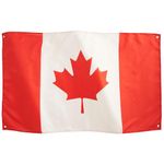 Runesol Canada National Flag 3x5, 91x152cm, Maple Leaf Banner, 4 Grommets, Brass Eyelet in Every Corner, Canada Day, Celebrate Canadian, Premium Flags, Waterproof, Inside, Outside