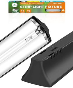 REPTI HOME T8 UVA UVB Reptile Light Combo Kit(100V-250V Wide Voltage), Reptile Light Fixture with UVB 10.0 Fluorescent Tube, 15W UVA UVB Lamp Bulb for Bearded Dragon Tortoise