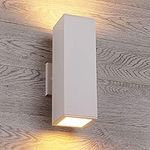 Cerdeco Aluminum Outdoor Wall Light, Matte White Exterior Up Down Light Fixture[UL Listed]