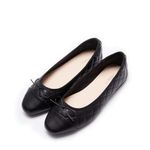 AFEETSING Women's Round Toe Ballet Flats Comfortable Bow Dressy Flats Shoes for Women, B-black, 7.5