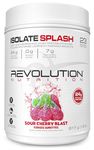 Revolution Nutrition, Isolate Splash, Clear Whey Protein Powder, Juice-Type Protein, Candy Flavour, Collagen, 24g Of Protein Per Scoop, Zero Sugar, 817g, 23 Servings (Sour Cherry, 1.8 Pound)