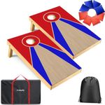 3'x2' Solid Wood Cornhole Board Set, Corn Hole Boards Set, Lightweight Corn Hole Set Includes 2 Cornhole Boards, 8 Cornhole Bean Bags & Carry Case for Outdoor Games