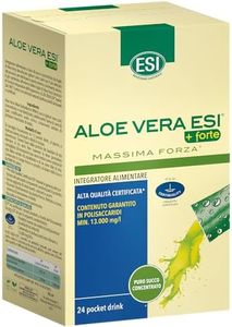 ESI - Aloe Vera +Forte, Integratore Alimentare di Puro Succo Concentrato, per il Benessere del Sistema Digerente, Ricco di Polisaccaridi, Senza Glutine e Vegan, 24 Pocket Drinks