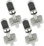 SZCXDKJ 4Pcs Surfboards Fin Screw Stainless Steel Fin Bolt Kit Fin Plate Replacement Accessories for Long Board, Inflatable SUP, Paddle Boards, Silver