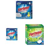 Fortune Dishwasher Detergent - 1 Kg x 5 Pcs & Dishwasher Detergent Bar 1 Kg & Dishwasher Tablets, 5 in 1 Action, Fresh Scent, 30 Count