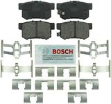 BOSCH BE537H Blue Ceramic Disc Brake Pad Set With Hardware - Compatible With Select Acura CL, CSX, ILX, RSX, TL, TSX, Vigor; Honda Accord, Civic, CR-Z, Prelude, S2000; Suzuki Kizashi, SX4; REAR