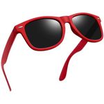 Joopin Red Sunglasses Oversized Square Shades for Women Men Sun Glasses Polarized UV Protection Retro Shady Rays Ladies Sunnies