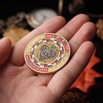 THE STYLE SUTRA Gold Plate Coin Commemorative Coin Club Game Poker Chip Card Guard Protect 4 | 1 Piece Metal Challenge Coins Casino Chips