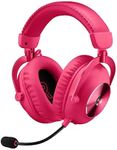 Logitech G PRO X 2 Lightspeed Wireless Gaming Headset, Detachable Boom Mic, 50mm Graphene Drivers, DTS: X Headphone 2.0—7.1 Surround, Bluetooth/USB/3.5mm Aux, for PC, PS5, Nintendo Switch - Magenta