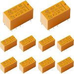 Youmile 5 pcs PCB Power Relay HK19F-5V DC 5V DPDT Relay Coil 8 Pin 2NO 2NC + 5 pcs PCB Power Relay HK19F-12V DC 12V DPDT Relay Coil 8 Pin 2NO 2NC