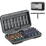 Saker 42 in 1 Magnetic Screwdriver Set, Multi Bit Free Combination Ratchet Screwdriver Set Portable Repair Tool Kit for Gifts, Furniture, Computer, Bicycle and DIY Grey