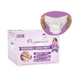 Pregawear Maternity Panty| Disposable Period Panties| Postpartum Underwear| Heavy Flow & Rash Free Periods| Leak Proof Pads After Delivery| Overnight Protection|Toxic Free - Pack of 10, XL