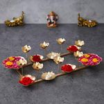 Webelkart Decorative Rangoli Stand Handcrafted Diya for Diwali Decorationfor Bowl for Floating Flowers and Tea Light Candles Home and Table Decor| Urli Bowl for Home Decor