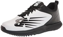 New Balance Women's FuelCell Fuse V3 Turf-Trainer Softball Shoe, White/Black, 8.5