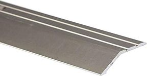 Ramp Edge Carpet 45x16mm x 1M Aluminium Door Trim Wooden Laminate Floors at Different Levels TMW Profiles (Silver)