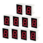 uxcell Common Cathode 10 Pin 1 Bit 7 Segment 1.1 x 0.79 x 0.35 Inch 0.55" Red LED Display Digital Tube 10pcs