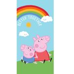 Jerry Fabrics Peppa Pig and George Better Together Rainbow Kids Boys Girls Beach Bath Swim Towel