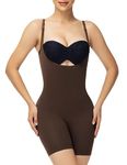 ATTLADY Bodysuit Shapewear for Women Tummy Control Open Bust Bodysuit Butt Lifter Mid-Thigh Shaper Shorts Slimmer