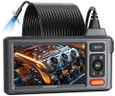 DEPSTECH 50ft Sewer Camera, 1080P HD Triple Lens Borescope, 5" IPS Screen Endoscope with Light, IP67 Waterproof Plumbing Drain Pipe Snake Inspection Camera with 32G Card, Carry Case