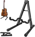 DkOvn 1/2/4 Pack Guitar Stand, A-Frame Folding Guitar Stand with Non-Slip Rubber and Foam Arms, Metal Guitar Stand for Acoustic Guitar, Electric Guitar, Bass, Ukulele, Banjo(1 Pack, Model A)