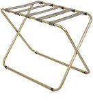 Silverwood Rhys Metal Folding Luggage Rack in Gold, Dark Brown