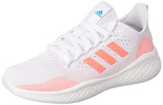 Adidas Womens Fluidflow 2.0 Almpnk/Turbo/Ftwwht Running Flat Shoe - 4 UK (Gy8597), White