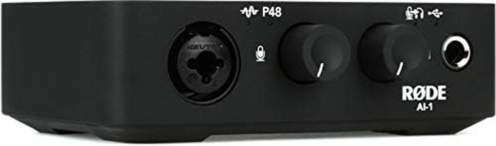RØDE AI-1 Studio-grade Single-channel USB Audio Interface with Neutrik™ Combi-jack for Music Production, Streaming and Podcasting