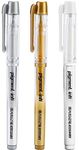 White Gold Silver Gel Pens 1.0mm Ballpoint Pen Highlighter for Art Drawing Sketching Writing - 3 colors