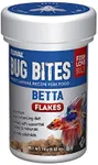 Fluval Bug Bites Color Enhancing Fish Food for Betta Fish, Flakes for Small to Medium Sized Fish, 0.63 oz., A7366, Brown