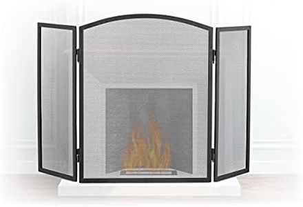 Relaxdays 10022304 Griglia Parascintille per Camino in Acciaio, Protezione per Stufa e Caminetti, HxL: 62 x 96 cm, Nero