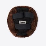 HORZE Narvik Faux-Fur Breastplate Pad - Dark Brown - One Size