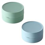 2 Packs Soap Container Plastic Travel Soap Container Portable Sealed Round Soap Dish Holder with Lid Leakproof Soap Box for Bathroom Soap Dishes Bar Soap Box Case Travel Container