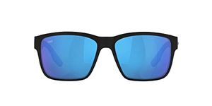 Costa Del Mar Men's Paunch Sunglasses, Black/Polarized Blue Mirrored 580g, 57 mm